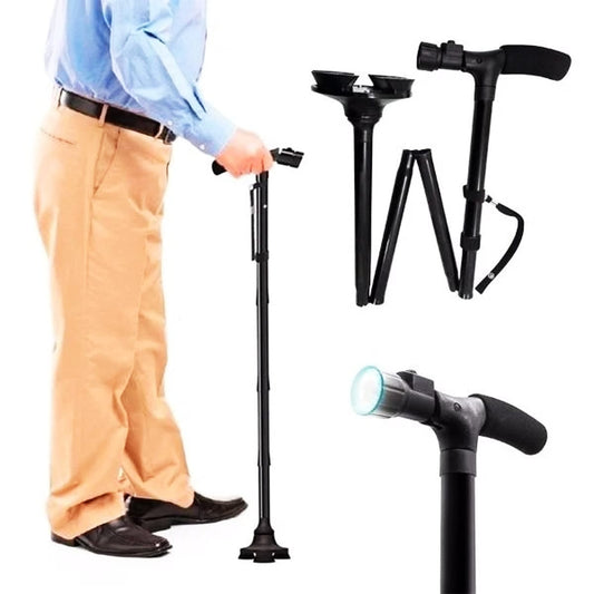 Bastón Ortopédico Plegable con Luz LED