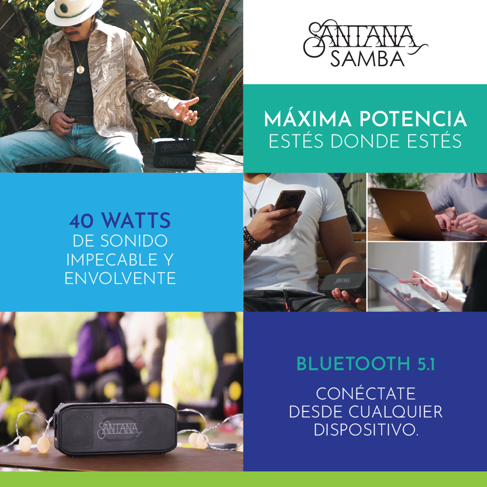 Parlante Bluetooth Santana Samba 5.1