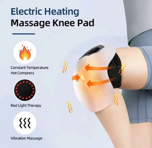 Masajeador de Rodilla Premium con Pantalla LED – Manos Libres y Recargable