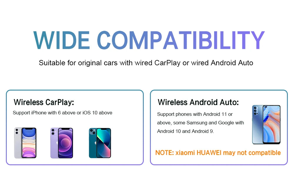 Adaptador Inalámbrico 2 en 1 CarPlay & Android Auto