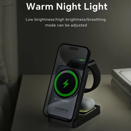 Cargador magnénito 3 en 1 para Iphone