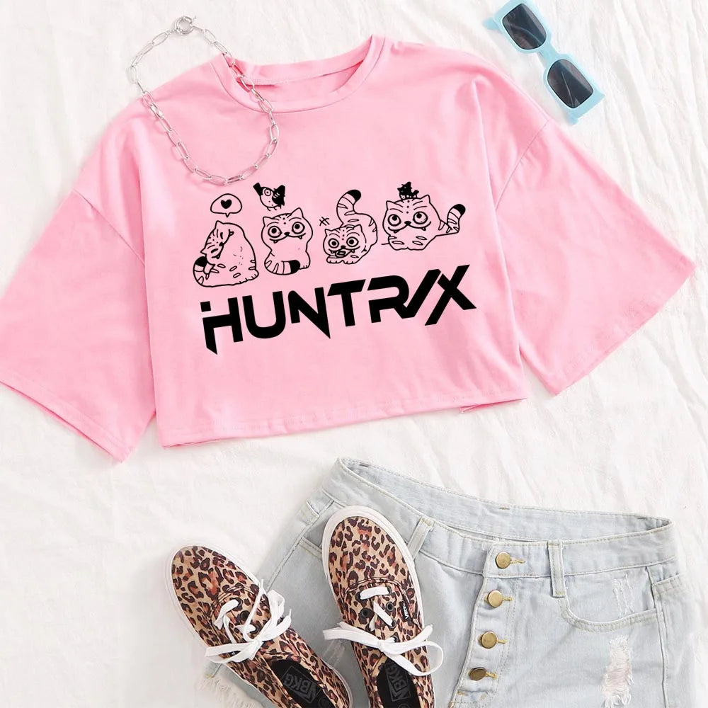 Crop Poleta Guerras Kpop - Top Corto Anime Tigre