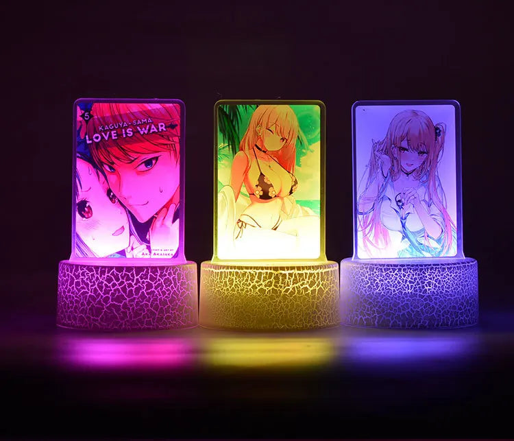 Lámpara LED Acrílico K-POP Demon Hunters con Control Remoto - Decoración Dormitorio