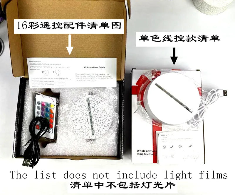 Lámpara LED Acrílico K-POP Demon Hunters con Control Remoto - Decoración Dormitorio