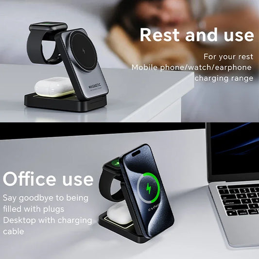 Cargador magnénito 3 en 1 para Iphone