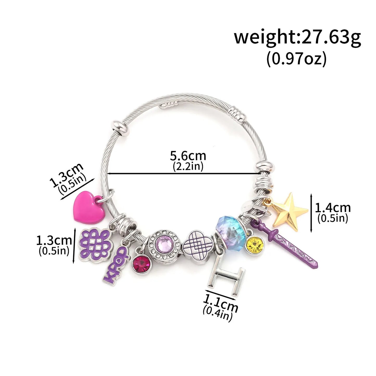 Pulsera Huntrix Guerreras Kpop - Cuentas Anime Harajuku Y2K