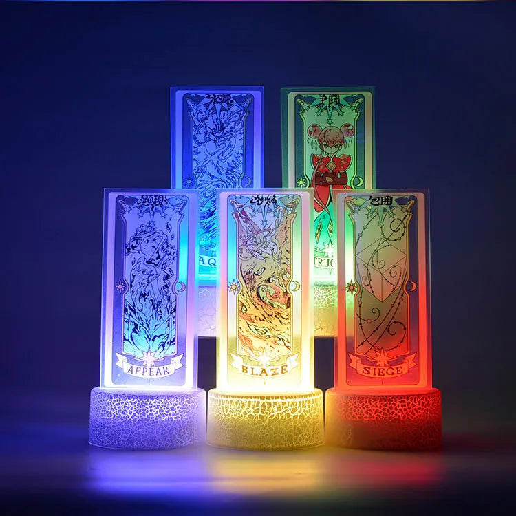 Lámpara LED Acrílico K-POP Demon Hunters con Control Remoto - Decoración Dormitorio