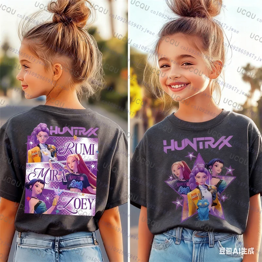 Polera Infantil Guerreras Kpop - Camiseta Niños Demon Hunters