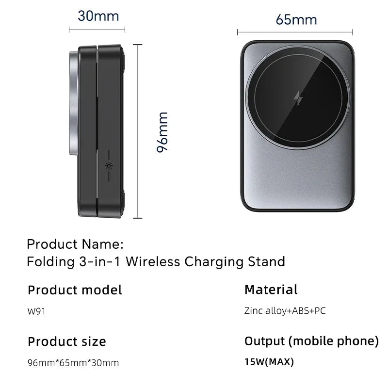 Cargador magnénito 3 en 1 para Iphone